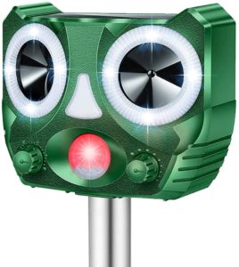 DANGZW Ultraschall Katzenschreck, Solarbetriebener Wasserdichter Ultraschall Tiervertreiber